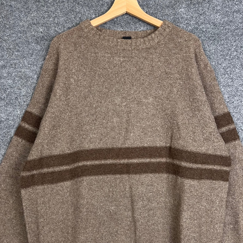 Vintage Patagonia Crewneck Sweater Mens XL Brown Good Striped Wool - Picture 3 of 10
